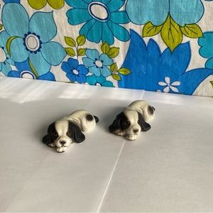Vintage Puppy dog‎ figurines 1950s signed JK collectibles cocker spaniels